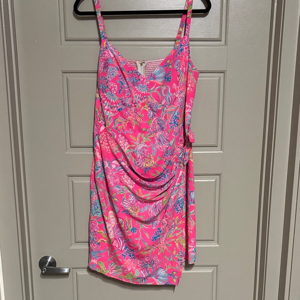 Lilly Pulitzer Pink Floral Midi Dress